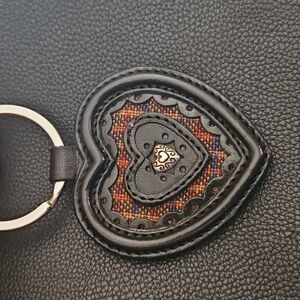 Brighton Heart-Shaped Black Keychain